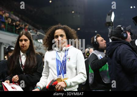 Milan, Lombary, Italie. 8 mars 2026. Journée 28 de 38 de la Serie A 2025/26 entre l'AC MILAN et L'INTER FC au stade San Siro de Milan, Italie. (Crédit image : © ZUMA Press Wire) USAGE ÉDITORIAL SEULEMENT ! Non destiné à UN USAGE commercial ! Banque D'Images