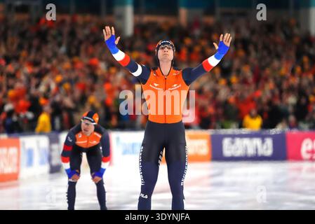 Jenning de Boo (NED) au sprint de 1000m pendant les Championnats du monde de patinage de vitesse de l'ISU op 5 maart 2026, à Thialf, Heerenveen, pays-Bas photo SCS/Soenar Chamid/AFLO (HOLLAND OUT) Banque D'Images