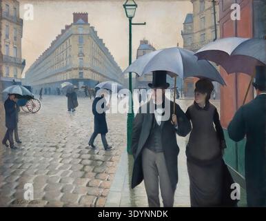 Gustave Caillebotte - Paris Street ; Rainy Day (Rue de Paris, temps de pluie), 1877 Banque D'Images