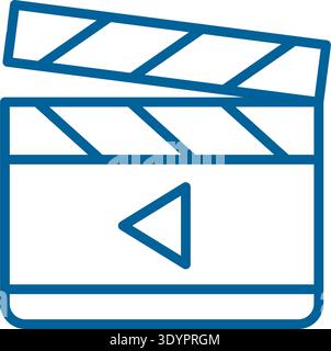 Modèles de conception vectorielle d'icône de tableau de clapper concept simple et moderne Illustration de Vecteur
