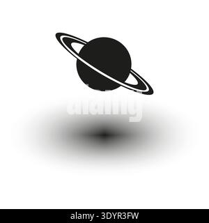 Symboles planétaires extraordinaires. Magnifiques orbites saturniennes. Icônes vectorielles sophistiquées. Corps célestes professionnels. SPE 10. Illustration de Vecteur