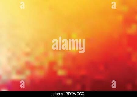 Image floue présentant un dégradé de couleurs jaune, orange et rouge avec un centre lumineux et des bords plus sombres Banque D'Images