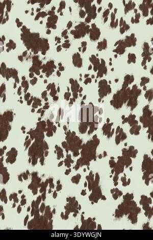 Un motif de taches brunes dispersées aléatoirement sur une surface blanche, créant un design unique et abstrait, isolé sur un fond blanc Banque D'Images