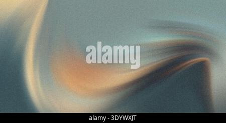 Cette image met en valeur une pièce d'art abstraite bleu et orange éclatante avec des courbes dynamiques et des lignes lisses, mélangeant des tons chauds et froids pour créer un Banque D'Images