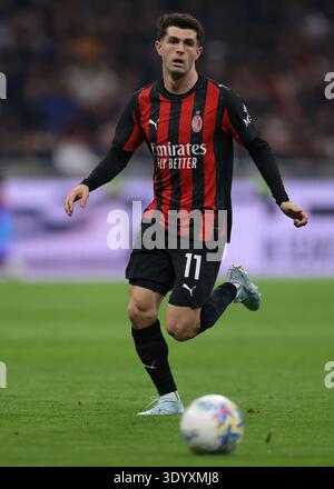 Milan, Italie. 8 mars 2026. Christian Pulisic de l'AC Milan lors du match AC Milan vs Internazionale Serie A à Giuseppe Meazza, Milan. Le crédit photo devrait se lire : Jonathan Moscrop/Sportimage crédit : Sportimage Ltd/Alamy Live News Banque D'Images