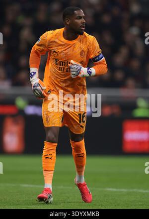 Milan, Italie. 8 mars 2026. Mike Maignan de l'AC Milan lors du match AC Milan vs Internazionale Serie A à Giuseppe Meazza, Milan. Le crédit photo devrait se lire : Jonathan Moscrop/Sportimage crédit : Sportimage Ltd/Alamy Live News Banque D'Images