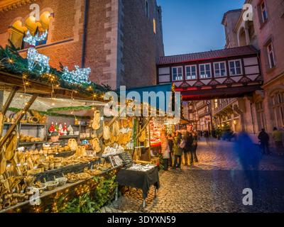 Marché de Noël de Braunschweig, Burgplatz, Braunschweig, basse-Saxe, Allemagne centrale, Allemagne, Europe Banque D'Images