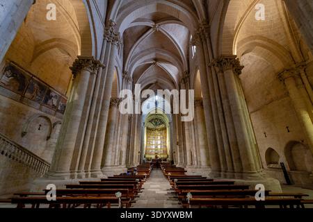 Retable de l'ancienne cathédrale, cathédrale de l'Assomption de la Vierge, ancienne cathédrale, Salamanque, communauté autonome de Castilla y León, Espagne Banque D'Images