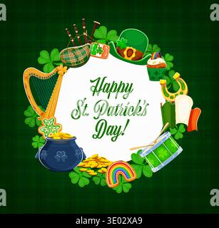 Bonne bannière ou salutations pour la Saint Patrick Illustration de Vecteur