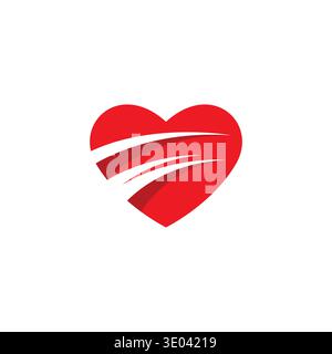 Conception d'illustration vectorielle de logo d'amour abstrait Illustration de Vecteur