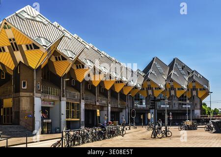 Cube Houses de 1984, architecte Piet Blom, Rotterdam, pays-Bas Banque D'Images