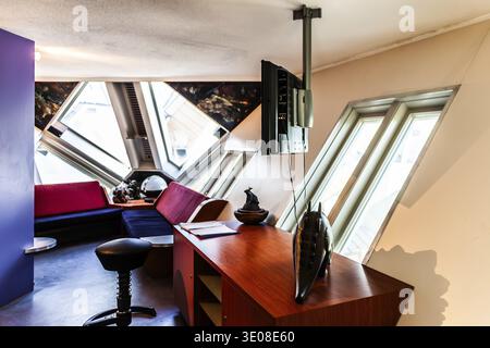 Cube Houses de 1984, architecte Piet Blom, Rotterdam, pays-Bas Banque D'Images