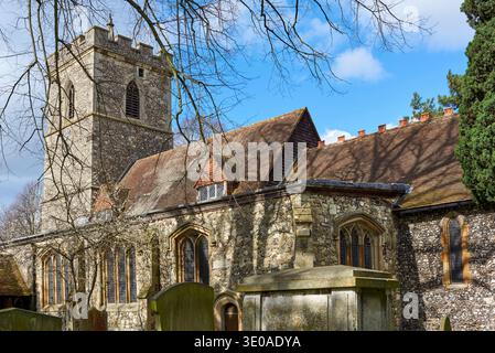 Église historique St Mary, Hayes, London Borough of Hillingdon, Londres Royaume-Uni Banque D'Images