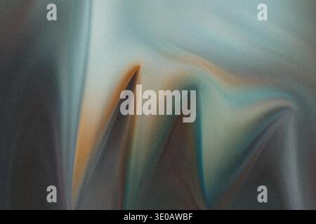 Cette œuvre d'art abstrait présente des teintes bleues et oranges sur un fond texturé, créant une expérience visuelle captivante et émotive avec un mélange de c. Banque D'Images
