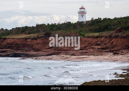 Phare d'East point, Île-du-Prince-Édouard, Canada. Banque D'Images