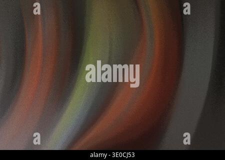 L'image met en valeur une peinture abstraite dominée par des bandes verticales floues. La palette de couleurs se compose principalement d'oranges en sourdine, de bruns et de gre Banque D'Images