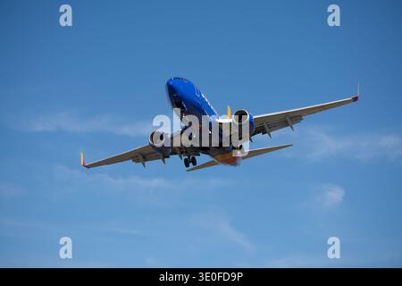 Aviation transport transport aérien passagers atterrissage Southwest Boeing 737-700 Banque D'Images