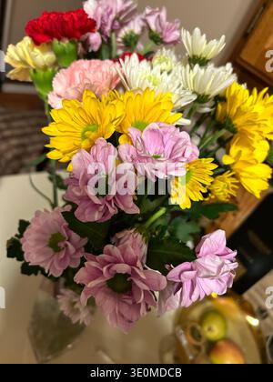 Gros plan sur un bouquet coloré et lumineux Banque D'Images