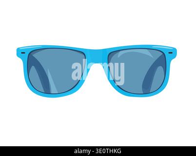 Lunettes de soleil. Clipart vectoriel plat, illustration avec fond isolé. Illustration de Vecteur