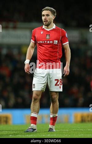 Wrexham, Royaume-Uni. 13 mars 2026. Sam Smith de Wrexham regarde. EFL Skybet Championship match, Wrexham v Swansea City au STōK CAE Ras à Wrexham, pays de Galles, vendredi 13 mars 2026. Cette image ne peut être utilisée qu'à des fins éditoriales. Usage éditorial exclusif, .pic par Chris Stading/ crédit : Andrew Orchard sports Photography/Alamy Live News Banque D'Images