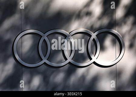 Shanghai, Chine. 14 mars 2026. Logo Audi. 14.03.2026. Championnat du monde de formule 1, Rd 2, Grand Prix de Chine, Shanghai, Chine, sprint et journée de qualification. Le crédit photo devrait se lire : XPB/Alamy Live News. Banque D'Images