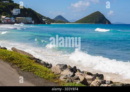 À Road Town, Tortola, îles Vierges britanniques, Caraïbes en décembre Banque D'Images