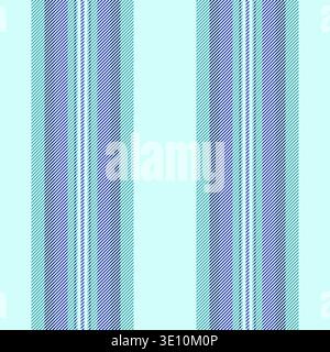 Motif vectoriel vertical Seco, tissu de fond de lignes d'impression. Textile sans couture à rayures texturées H0S dans une palette de couleurs claires et cyan. Illustration de Vecteur
