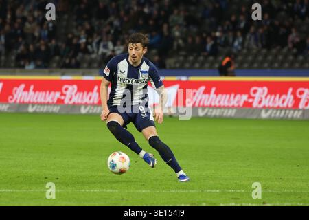BERLIN, DEUTSCHLAND - 14 MARS : Dawid Kownacki (Hertha, 9 ans), pendant le match du 2. Bundesliga allemande : Hertha BSC - VfL Bochum à l'Olympiastadion le 26 14 mars 2026 à Berlin, Deutschland. La réglementation #DFB interdit toute utilisation de photographies comme séquences d’images et/ou quasi vidéo. Banque D'Images