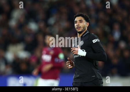 LONDRES, Royaume-Uni - 14 mars 2026 : Omar Marmoush de Manchester City lors du match de premier League entre West Ham United FC et Manchester City FC au London Stadium (crédit : Craig Mercer/ Alamy Live News) Banque D'Images