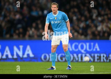 14 mars 2026, Diego Armando Maradona Stadium, Naples, Italie ; Serie A Enilive Football match ; Napoli versus Lecce ; Kevin de Bruyne de SSC Napoli crédit : Roberto Ramaccia/Alamy Live News Banque D'Images