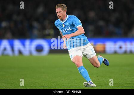 14 mars 2026, Diego Armando Maradona Stadium, Naples, Italie ; Serie A Enilive Football match ; Napoli versus Lecce ; Kevin de Bruyne de SSC Napoli crédit : Roberto Ramaccia/Alamy Live News Banque D'Images