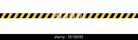 Ruban de mise en garde jaune et noir – bande de mise en garde sans couture Illustration de Vecteur