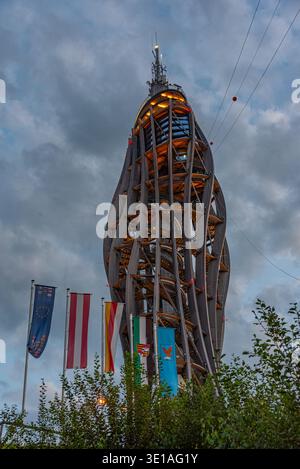 Tour de guet Pyramidenkogel dans Austria.IMAGE Banque D'Images