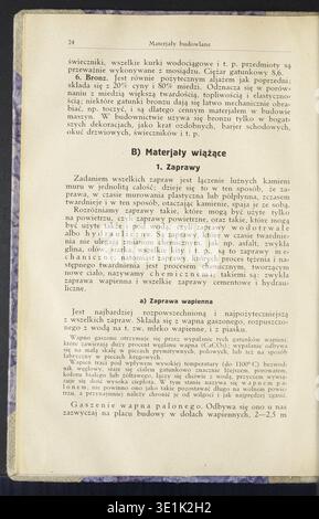 Dionizy Krzyczkowski (1882-1958), architecte et éducateur polonais, écrit *Budownictwo : wykład popularny zasad konstrukcyj budowlanych* (construction : une conférence populaire sur les principes de construction) en 1932. Le livre, publié par B. Pooniecki à Lwów, fournit des connaissances essentielles sur la construction pour les professionnels et les autodidactes. Le livre de 512 pages, illustré de dessins techniques, traite de la conception et des techniques de construction. Banque D'Images