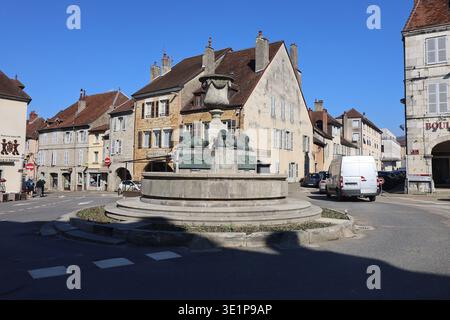 Place de la liberté, Arbois, Jura, France Banque D'Images