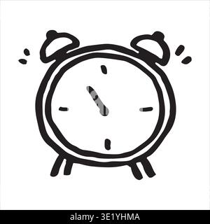 Sonnerie réveil Doodle illustration vectorielle Illustration de Vecteur