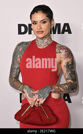 Los Angeles, États-Unis. 17 mars 2026. Kehlani arrive à la première de A24 "The Drama" Los Angeles au Directors Guild Theatre le 17 mars 2026 à Los Angeles, CA. © Starbuck/ Credit : AFF/Alamy Live News Banque D'Images