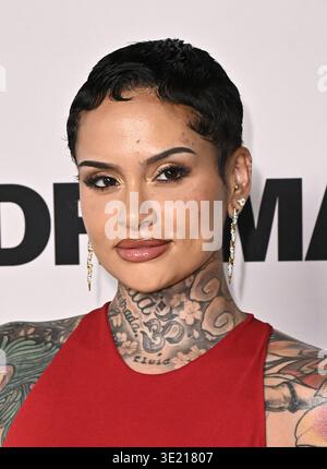 Los Angeles, États-Unis. 17 mars 2026. Kehlani arrive à la première de A24 "The Drama" Los Angeles au Directors Guild Theatre le 17 mars 2026 à Los Angeles, CA. © Starbuck/ Credit : AFF/Alamy Live News Banque D'Images