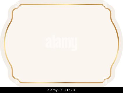 Bordure décorative vintage avec des détails ornementaux élégants. Design de luxe classique parfait pour les certificats, invitations, badges premium Illustration de Vecteur