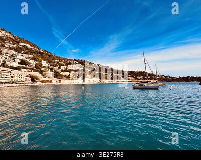 Port Villefranche-sur-mer, Côte d'Azur, Alpes Maritimes, Provence, France Banque D'Images