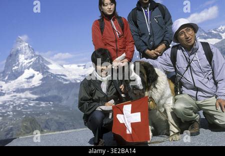 DAS Matterhorn BEI Zermatt im Kanton Wallis in der Schweiz Banque D'Images