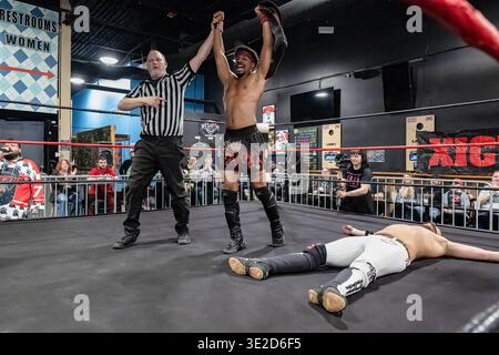 Xtreme intense Championship Wrestling XICW plus forte que jamais au One Eyed Jacks à Shelby Twp, Michigan le 15 mars 2026 Banque D'Images