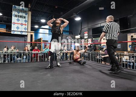 Xtreme intense Championship Wrestling XICW plus forte que jamais au One Eyed Jacks à Shelby Twp, Michigan le 15 mars 2026 Banque D'Images