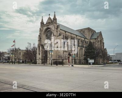 Église historique Cathédrale de Saint Paul à Detroit, Michigan, le 6 mars 2024 Banque D'Images