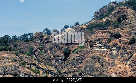 Pyramide de Tepozteco, Tepoztlan, Morelos, Mexique Banque D'Images