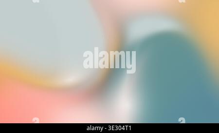 Fond dégradé de couleurs doux et lumineux dans des couleurs pastel sourdes. Fond plein format haute résolution de formes floues et colorées. Copier l'espace. Banque D'Images