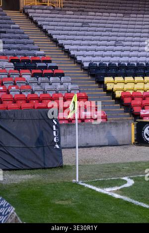 Wyre Stadium à Firhill, Glasgow, Écosse, Royaume-Uni. 20 mars 2026. Partick Thistle V St Johnstone, William Hill Scottish Championship. Partick Thistle Firrhill avant le coup d'envoi. Crédit : Sportsbyrcvisuals / WM Sport Media / Alamy Live News Banque D'Images