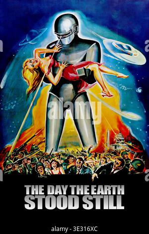 Le jour où la Terre restait immobile affiche de film 1951 Banque D'Images