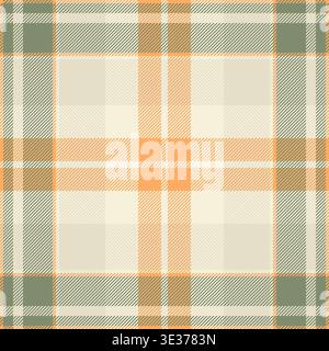 Tartan vecteur textile Yuletide, motif à carreaux de texture publicitaire. Décoration de fond de tissu à carreaux sans couture dans la palette de couleurs claires et beiges. Illustration de Vecteur