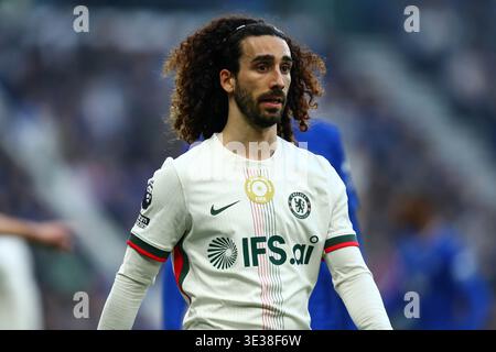 Liverpool, Royaume-Uni. 21 mars 2026. Marc Cucurella de Chelsea lors du match Everton v Chelsea premier League au Hill Dickinson Stadium, Liverpool, Angleterre le 21 mars 2026 crédit : Luke Williams/Every second Media crédit : Every second Media/Alamy Live News Banque D'Images